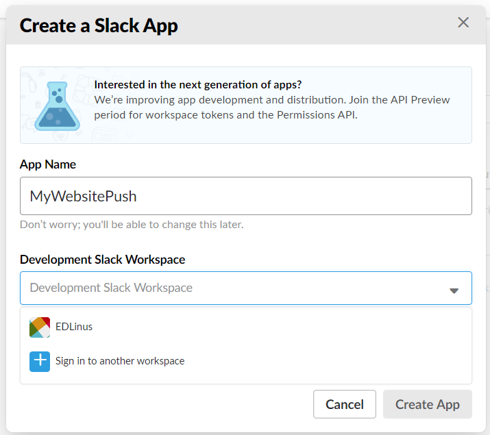 creating a website monitor on slack